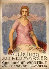 Alfred Marxer, Plakat zur Ausstellung Alfred Marxer, Kunstmuseum Winterthur, 14. Februar-14. März 1926, 1926, Colour lithograph