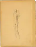 Otto Meyer-Amden, Stehender, nach links gewendeter Knabe mit erhobenen Armen, Around 1928-1932, Pencil drawing