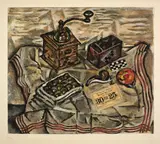 Joan Miró, Le Moulin à café, 1954, Colour etching