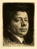 Karl Stauffer-Bern, Peter Halm, 1886, Etching