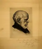 Karl Stauffer-Bern, Adolf Menzel, 1885, Etching