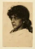 Karl Stauffer-Bern, Eva Dohm, 1886, Etching
