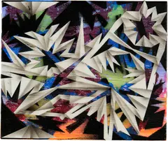 Christine Streuli, Gewitternacht 1, 2011, Gouache, pencil and collage