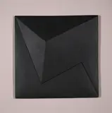 Marian Szpakowski, Kompozycja ZH 1272/75, 1975, Relief in plaster, mounted on grey primed chipboard