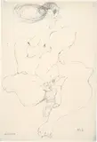 Otto Tschumi, Die Entkleidete, 1948, Pencil drawing