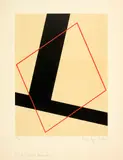 Friedrich Vordemberge-Gildewart, L 1, 1934, Colour lithograph