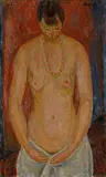 René Victor Auberjonois, Nu au collier rouge, Circa 1927, Oil on canvas