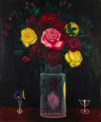Vase aux roses by Camille Bombois, Circa 1930, Oil on canvas, sold Sep 2021