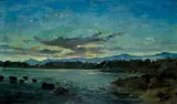 Frank Buchser, Stromschnelle bei Ste. Marie am Lake Superior, 1868, Oil on canvas