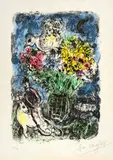 Le bouquet de nuit by Marc Chagall, 1976, Colour lithograph, sold Sep 2021