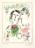 Fiançailles au cirque by Marc Chagall, 1983, Colour lithograph, sold Sep 2021
