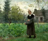 Elin Danielson-Gambogi, Junge bretonische Frau - Flicka från Bretagne, 1884, Oil on canvas