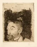 Paul Gauguin, Portrait de Stéphane Mallarmé, 1891, Etching