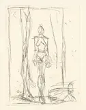 Femme nue debout dans l'atelier I by Alberto Giacometti, 1956, Etching, sold Sep 2021