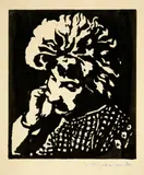 Annetta by Giovanni Giacometti, Around 1916-1918, Woodcut, sold Sep 2021