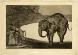 Francisco De Goya, Quien se pondrá el cascabel al gato - Disparate de bestia, 1816-1824, printed before 1877, Etching and aquatint