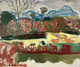 Max Gubler, Limmattallandschaft, Circa 1945, Oil on canvas