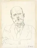 Ferdinand Hodler, Georges Navazza, 1916, Pencil drawing