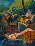 Hermann Huber, Geröll, Circa 1911-1912, Oil on canvas