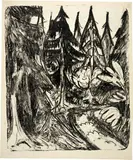 Ernst Ludwig Kirchner, Taunustannen, 1916, Lithograph