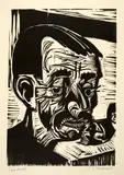 Bauernkopf Andreas (Andres Müller) by Ernst Ludwig Kirchner, 1919, Woodcut, sold Sep 2021