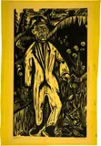 Gehender Mann in der Wiese by Ernst Ludwig Kirchner, 1922, Woodcut, sold Sep 2021