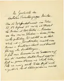 Ernst Ludwig Kirchner, Aufsatzentwurf mit dem Titel "Die Geschichte der Künstlergruppe Brücke."