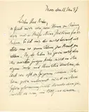Handschriftlicher Brief an Fritz Kuhr, deutscher Maler (1899–1975) by Ernst Ludwig Kirchner, 11 January 1937, 4 pages, in ink, dated "Davos, den 11. Jan 37". Not signed. Punched on the left, sold Sep 2021