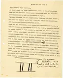 Ernst Ludwig Kirchner, Kopie eines typographischen Briefes an Ernst Gosebruch, Direktor des Kunstmuseums Essen von 1922 bis 1933, 10 July 1931, 2 sheets of typescript, with a drawing in ink and handwritten additions on the first page and a carbon copy drawing on the second page. Dated "Davos den 10. Juli 31". Not signed. Punched on the left