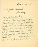 Handschriftlicher Brief an Wilhelm Suhr, Inhaber der Galerie Commeter in Hamburg by Ernst Ludwig Kirchner, 10 March 1932, 4 pages, in ink, dated "Davos d. 10.3.32", signed "Hochachtungsvoll / E.L. Kirchner". Punched on the left, sold Sep 2021