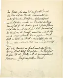 Handschriftlicher Text über das Bild "Vor dem Schaufenster" by Ernst Ludwig Kirchner, Circa 1937, 1 page, in ink. Not signed. Punched on the left, sold Sep 2021
