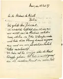 Handschriftlicher Brief an den Präsidenten der Akademie der Künste in Berlin by Ernst Ludwig Kirchner, 28 July 1937, 4 pages, in ink, dated "Davos, 28 July 37". Not signed. Punched on the left, sold Sep 2021