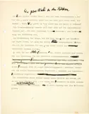 Typoskript mit handschriftlichem Titel "Ein paar Worte zu den Bildern", mit eigenhändigen Korrekturen und Streichungen by Ernst Ludwig Kirchner, 1 side. Perforated left, sold Sep 2021