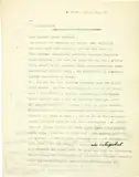 Doppelseitiger typographischer Text an London Gallery, handschriftlich ergänzt by Ernst Ludwig Kirchner, 8 December 1937, 1 double page, dated "Davos, den 8. Dez. 37", handwritten in pen added in ink and signed "E.L. Kirchner". Punched on the, sold Sep 2021