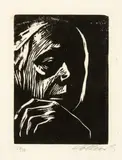 Selbstbildnis by Käthe Kollwitz, 1922, Woodcut, sold Sep 2021