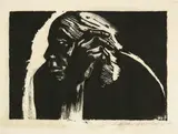 Selbstbildnis by Käthe Kollwitz, 1924, Holzschnitt auf Japanbütten, sold Sep 2021