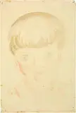 Otto Meyer-Amden, Knabenkopf mit blauen Augen, Circa 1925, Watercolour and pencil