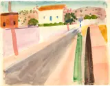 Louis Moilliet, Strasse in Sitges IV, 1930, Watercolour