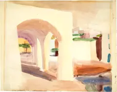 Louis Moilliet, Puerto de la Selva de Mar, Nordspanien II, 1930, Watercolour over light preliminary drawing in pencil