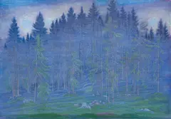 Alexandre Perrier, Fôret, 1916, Oil on canvas