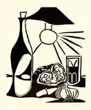 Nature morte au casse-croûte. II by Pablo Picasso, Mougins, 23 March and 18 April 1962, Linocut, sold Sep 2021