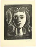 Tête de jeune fille by Pablo Picasso, 1947, Lithograph, sold Sep 2021
