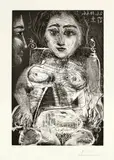 Pablo Picasso, Portrait de Jacqueline au fauteuil, Mougins, around 26 October 1968, Aquatina and etching, reworked with burin and drypoint