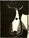 Tête de taureau, tournée à droite by Pablo Picasso, November 1948, Lithograph, sold Sep 2021