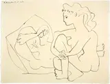 Jeunes femmes nue reposant by Pablo Picasso, 11 May 1947, Lithograph, sold Sep 2021