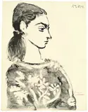 Femme au corsage à fleurs by Pablo Picasso, 17 December 1957, Lithograph, sold Sep 2021