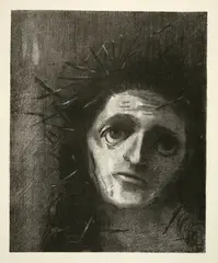 Christ by Odilon Redon, 1887, Lithograph, sold Sep 2021