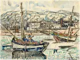 Paul Signac, Der Hafen von Audierne, 1927, Watercolour over drawing in charcoal