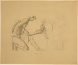Georges Seurat, Le griffon altéré, 1875-1876, Pencil drawing