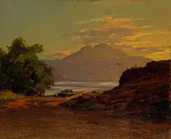 Robert Zünd, Blick auf den Pilatus, 1867, Oil on canvas, mounted on hardboard